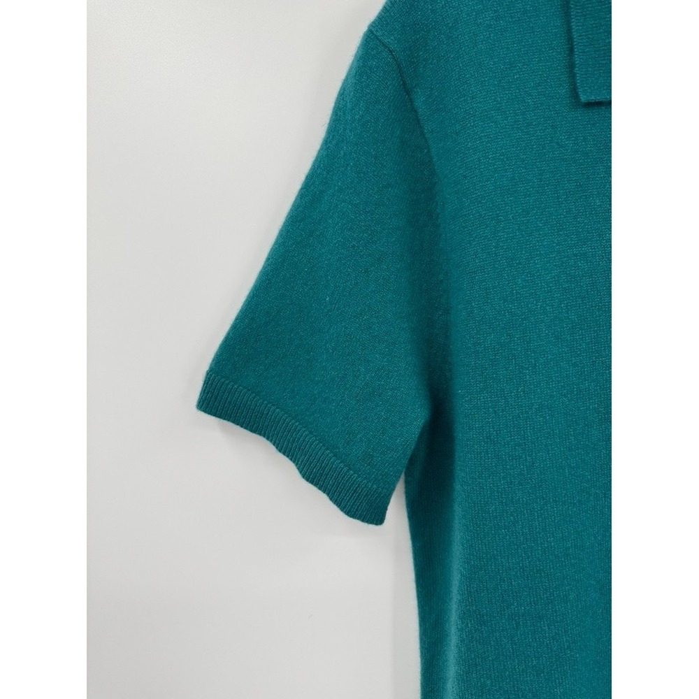 The Commons Johnny 100% Cashmere Collared Polo Sweater Short Sleeve Quiet Luxury - Picture 4 of 8